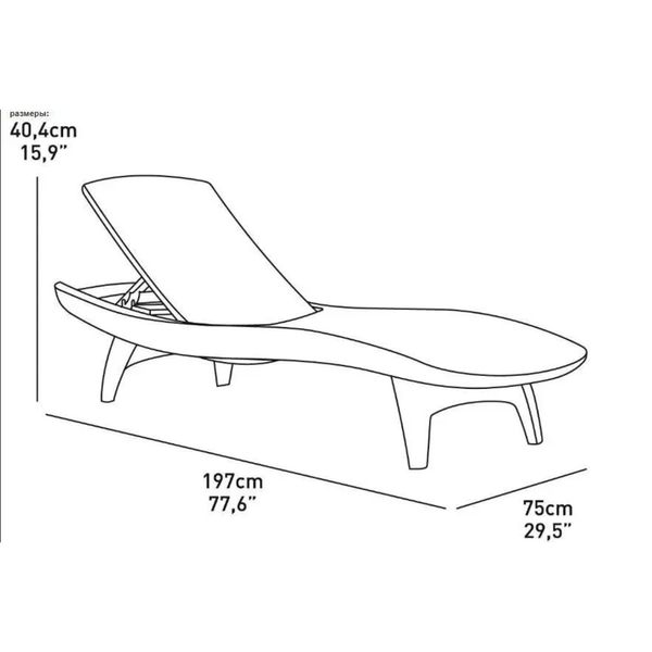 Пластиковый лежак Keter Pacific 211104 фото