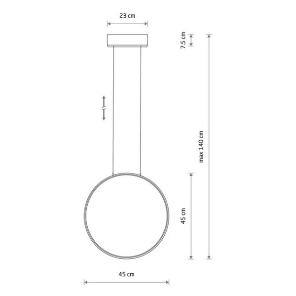 Подвесной светильник Nowodvorski Circolo LED S 1x18W 3000K 560Lm IP20 Bl 10810 фото