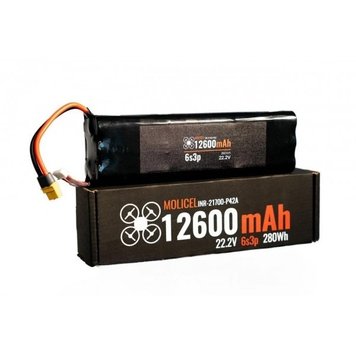 FPV Акумулятор 6s3p Molicel INR-21700 P42A (12600mAh, 90А,1320g) 0369.22 фото