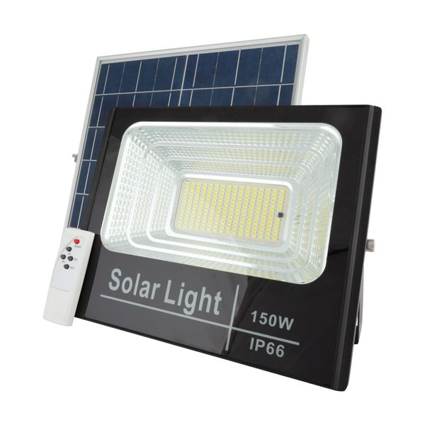 Прожектор на сонячній батареї Solar Light 150W, 6400K (з пультом)   3572 фото